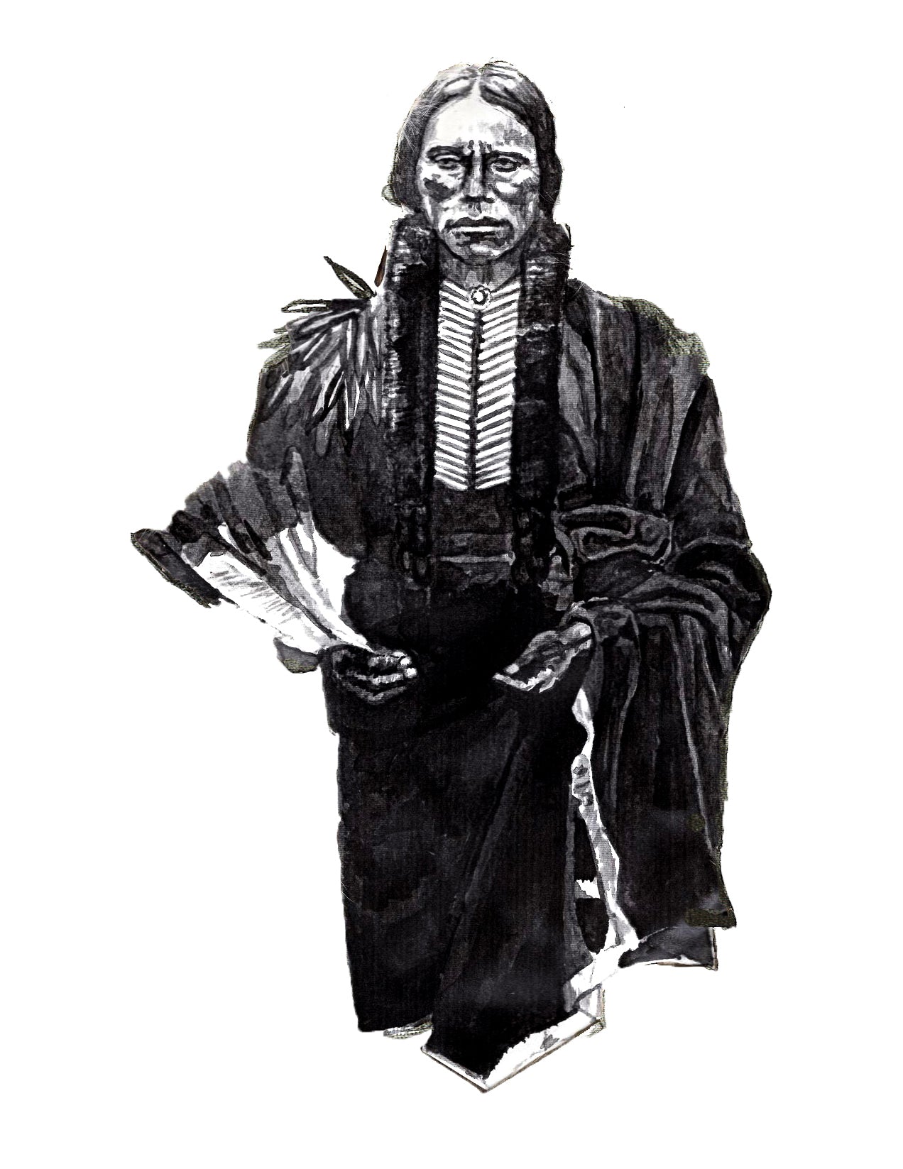 PRINT- Native American INK Painting (print)
