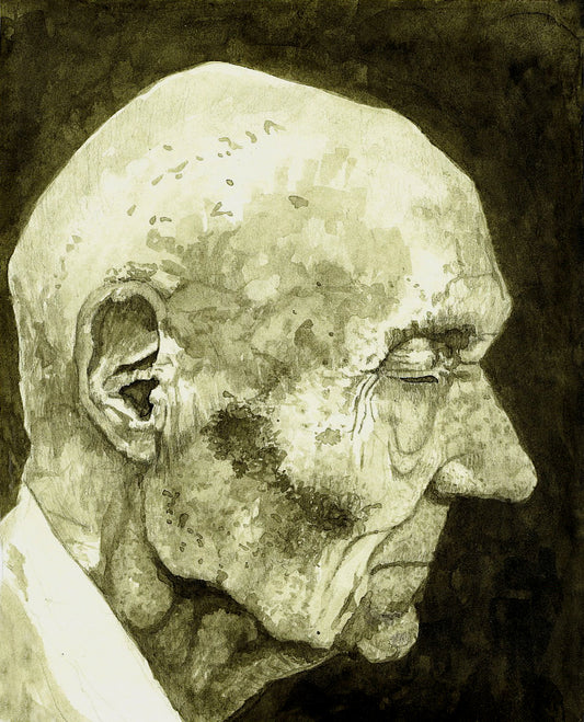 PRINT- William Burroughs INK Painting (print)
