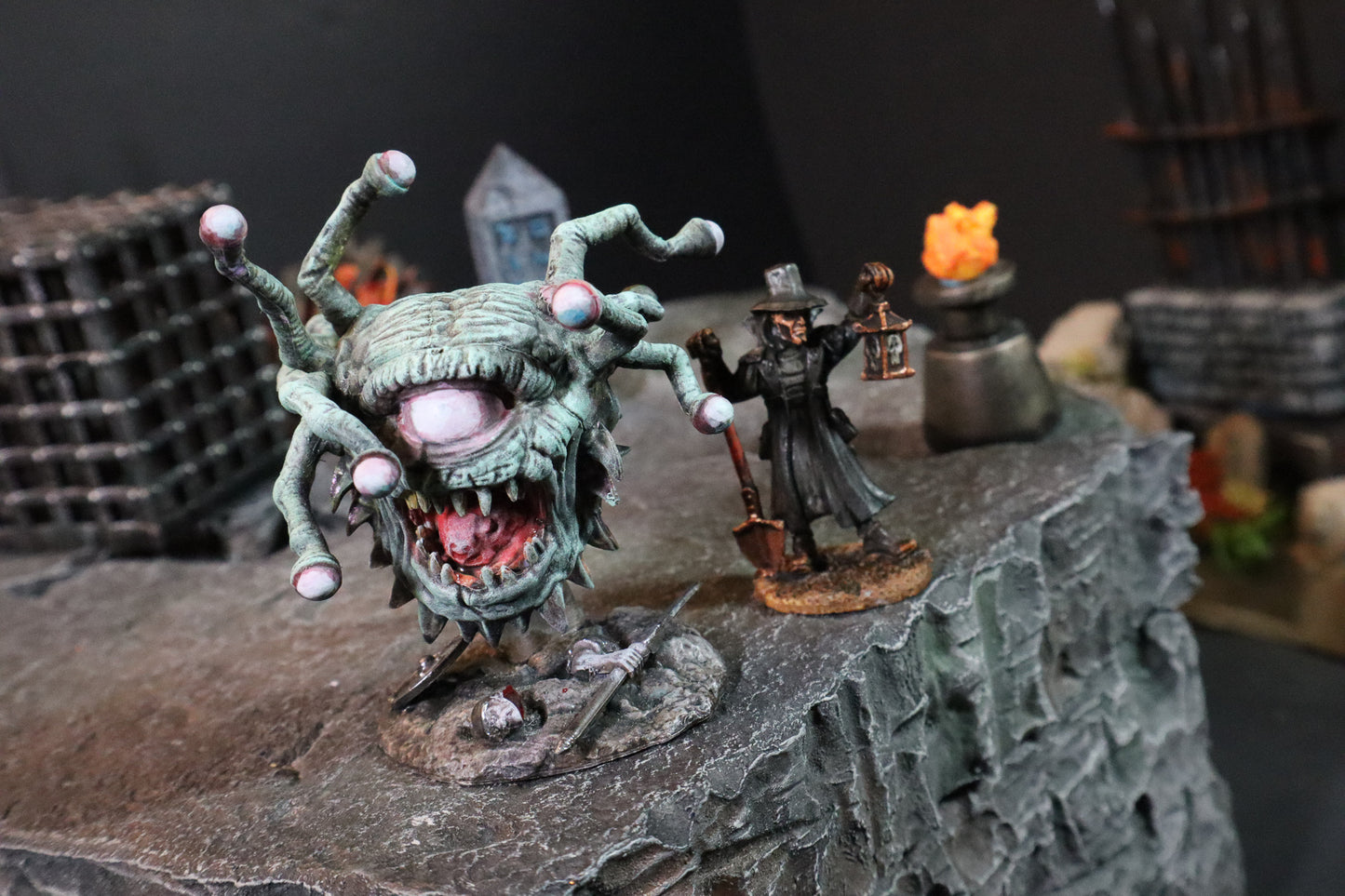 Beholder, Undead (x1) -Nolzur's Marvelous Miniatures - Painted