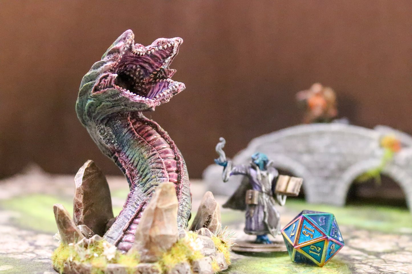 Funky Worm  - hand painted miniature for D&D games