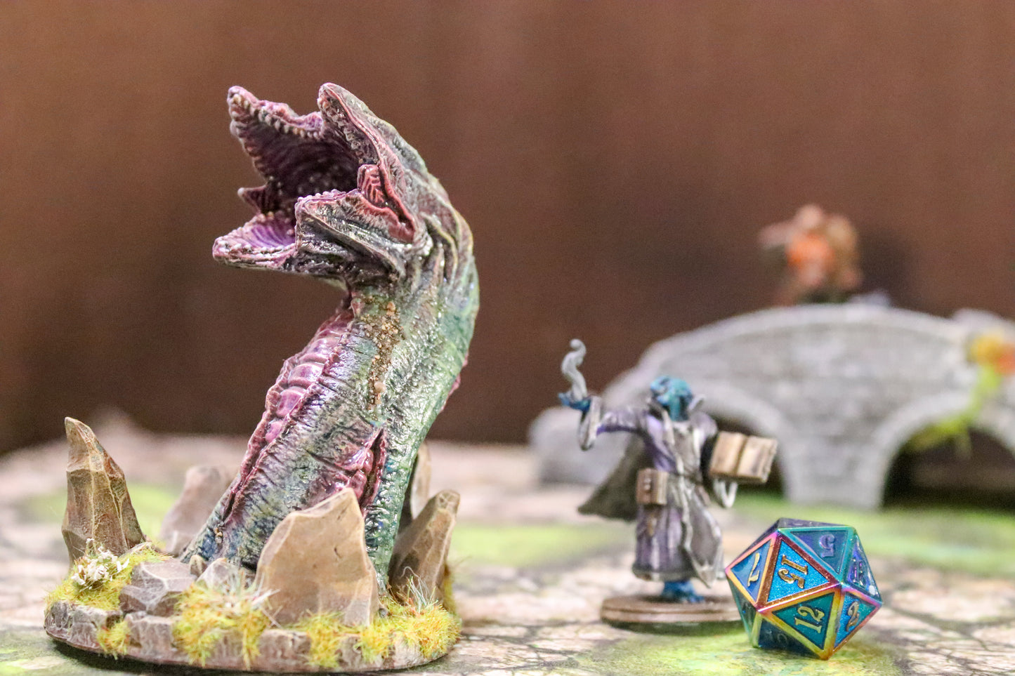 Funky Worm  - hand painted miniature for D&D games