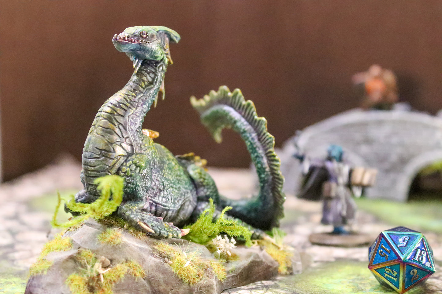 Nessie Dragon - handpainted RPG miniature