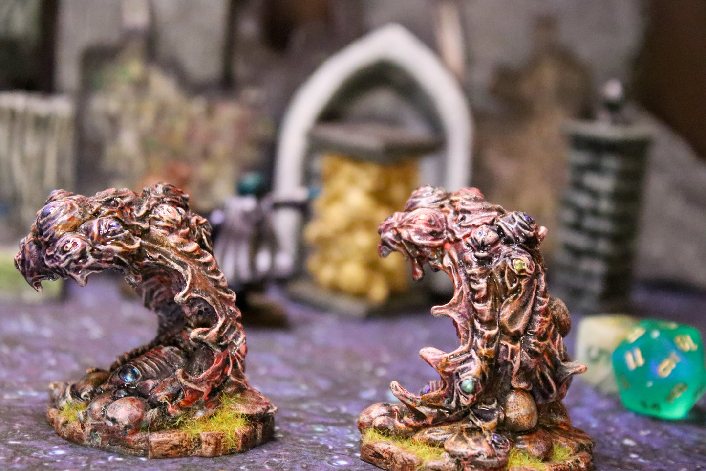 pair of Gibbering mounds/ Shoggoth (Cthulhu Wars) handpainted RPG miniatures