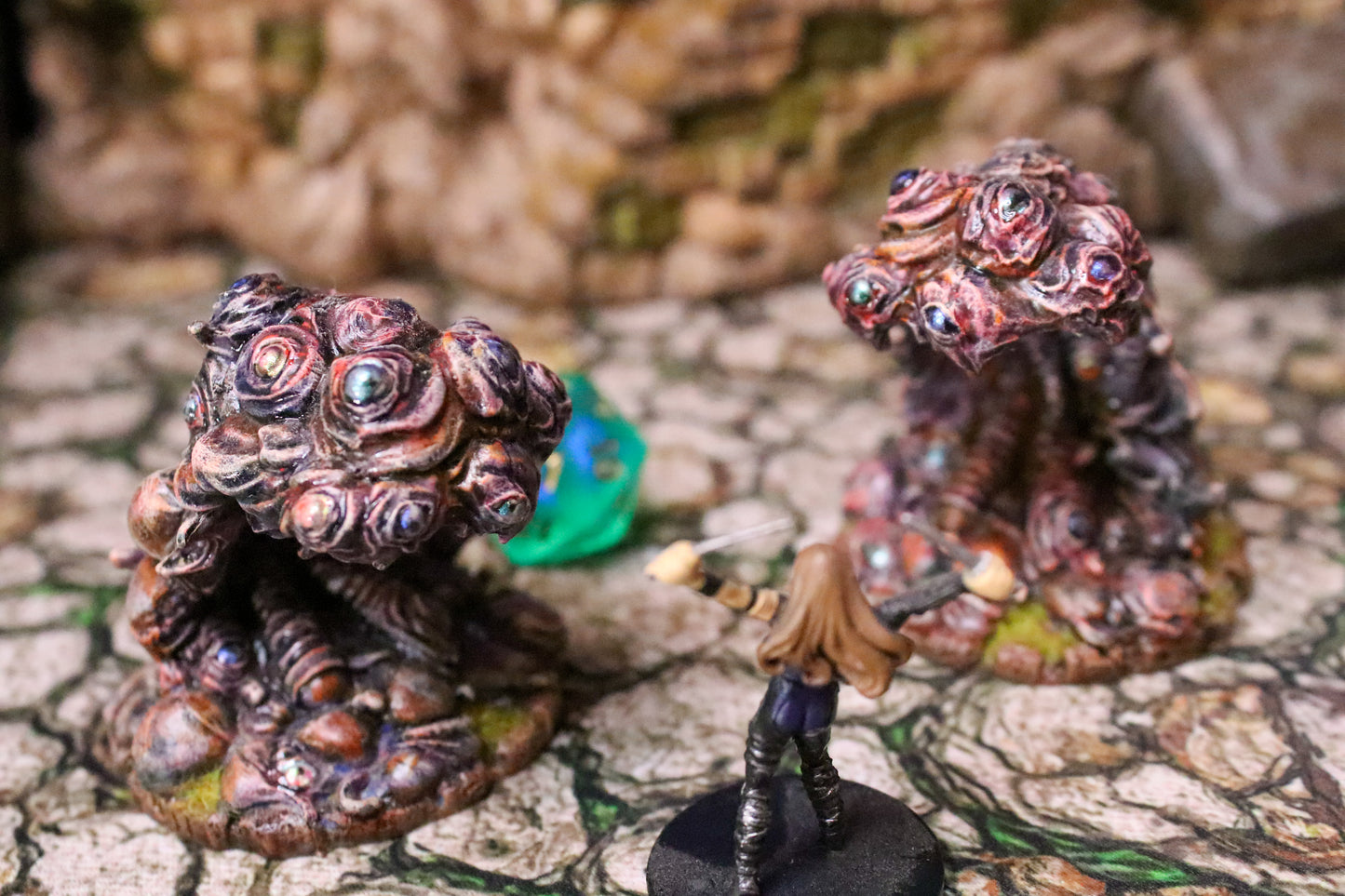 pair of Gibbering mounds/ Shoggoth (Cthulhu Wars) handpainted RPG miniatures