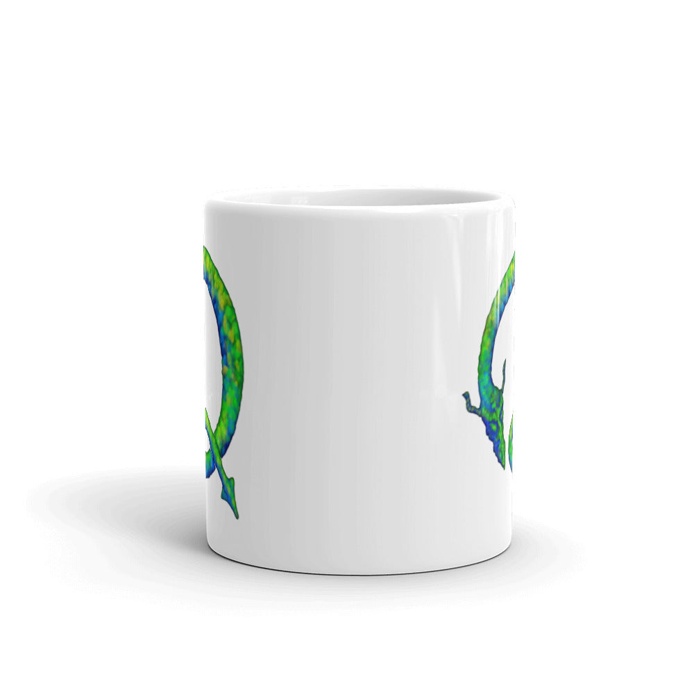 White glossy mug