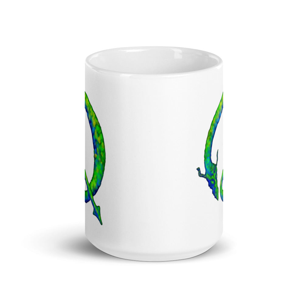 White glossy mug